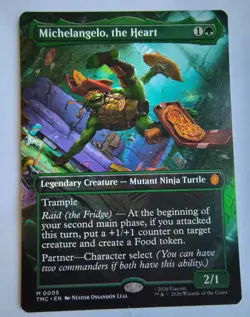 MTG Michelangelo, the Heart (Borderless) - NM/Unplayed - TMNT - Image 1