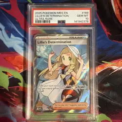 2025 Pokemon Mega Evolution Lillie's Determination Ultra Rare #169/132 PSA 10 - Image 1