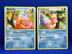 Pokemon Tcg Slowpoke 66/90 & Slowbro 38/90 Undaunted Non Holo - Image 1