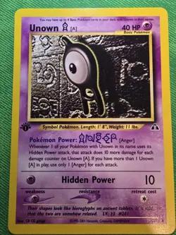2001 POKEMON TCG NEO DISCOVERY 33/75 UNOWN [A] 1ST EDITION RARE NEAR MINT - Image 1