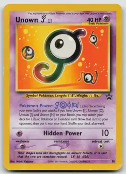 Unown J 38/53 Wotc Promo (Black Star) Spell of the Unown: Entei Movie Pokemon - Image 1