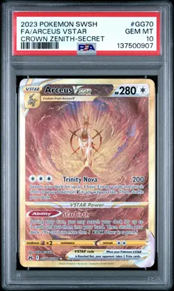 Arceus VSTAR GG70 Secret Pokemon Sword And Shield Crown Zenith GEM MINT PSA 10 - Image 1