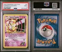 2000 POKEMON GYM CHALLENGE 1ST ED #58 SABRINA'S KADABRA PSA 9 - Image 3
