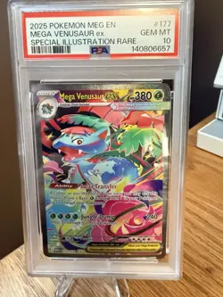 Pokemon Mega Evolution Venusaur EX Special Illustration #177/132 PSA 10 - Image 1