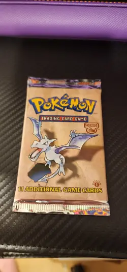1st Edition Fossil Pokemon Booster Pack Aerodactyl Factory Sealed 21 Grams 742818060714 - Image 2