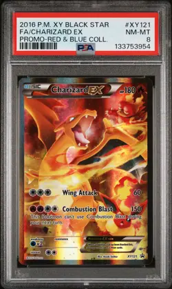 2016 POKEMON XY BLACK STAR PROMO #XY121 FA/CHARIZARD EX PSA 8 - Image 1