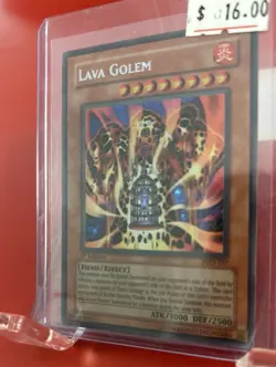 Yu-Gi-Oh! TCG Lava Golem Pharaonic Guardian PGD-107 1st Edition Secret Rare - Image 1
