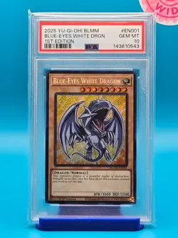 PSA 10 - 2025 YU-GI-OH! BLMM: MONSTER MAYHEM EN001 BLUE-EYES WHITE DRAGON - Image 1