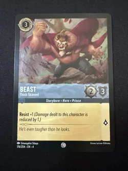 Beast Thick-Skinned 176/204 COLD FOIL Ursula's Return -Near Mint- Lorcana TCG - Image 1