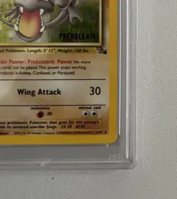 Aerodactyl 1st Edition RARE Prerelease POKEMON Card PSA 7 NM FOSSIL Holo 1/62 - Image 3