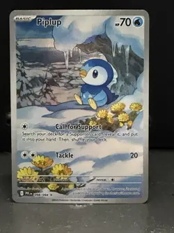 Pokemon Piplup Me02: Phantasmal Flames 098/094 Holo 70 HP Card - Image 1