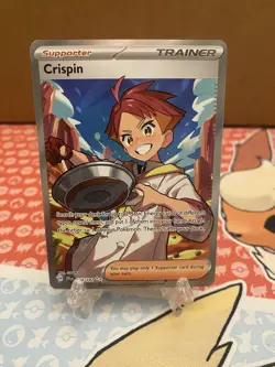 Pokemon TCG Trainer Crispin 164/142 Stellar Crown Ultra Rare Holo Card - Image 1