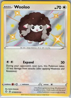 Wooloo SV103/SV122 Shining Fates: Shiny Vault - Pokemon Card - NM - Image 1