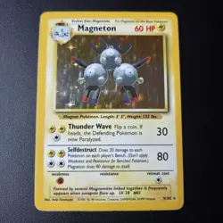 Magneton 9/102 Base Set Holo Rare Pokemon Card WOTC 1999 Vintage - Image 2