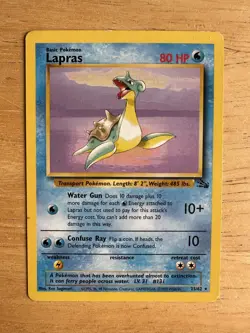 Lapras 25/62 Fossil Regular Pokemon Card - Image 1
