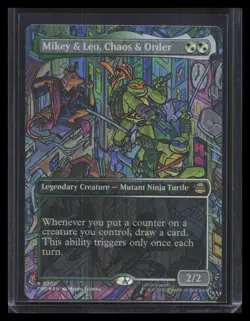 Mikey & Leo, Chaos & Order (Borderless Foil) Teenage Mutant Ninja Turtles #200 - Image 1