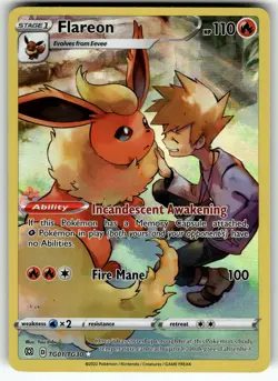 Flareon TG01/TG30 SWSH09: Brilliant Stars Trainer Gallery NM Pokemon Card TCG - Image 1