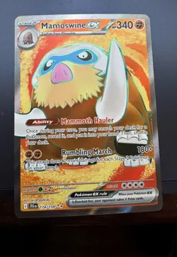 Pokemon TCG Mamoswine ex 174/159 Sv09: Journey Together Holo NM - Image 1