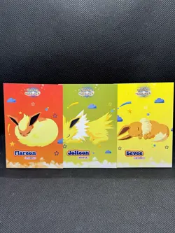 Sleepy Set Eeveelution Lets Go Eevee Database Pokemon Cracked Ice Holo Set of 9 - Image 4