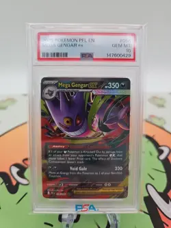 2025 Pokemon PFL EN Mega Gengar EX #56 Gem Mint 10 PSA Phantasmal Flames Rare - Image 1