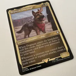 Dogmeat, Ever Loyal, Fallout (PIP) MTG Mythic Rare Etched, Thick Stock #1065 - Image 2