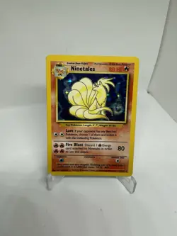 Ninetales Holo Unlimited Rare Pokemon TCG Card 12/102 Base Set - Image 1
