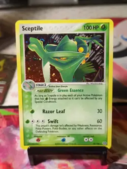 Pokemon Sceptile Holo 10/106 Ex Emerald NM Swirl 2005 - Image 1