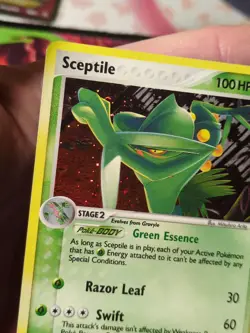 Pokemon Sceptile Holo 10/106 Ex Emerald NM Swirl 2005 - Image 5