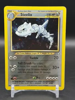 Steelix 15/111 Neo Genesis Holo Rare Pokemon English WOTC SWIRL MP - Image 1