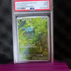 Pokemon TCG Bulbasaur Scarlet Violet 151 Illustration Rare 166/165 PSA 9 Mint - Image 2