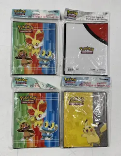 Pokemon Ultra Pro 4 Pocket Portfolio Binder Sealed Lot Of 4 - Image 1