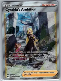 Cynthia's Ambition GG60/GG70 Crown Zenith: Galarian Gallery - Pokemon Card - NM - Image 1