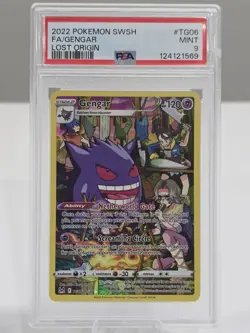PSA 9 MINT Gengar FA Full Art Rare Lost Origin Pokemon Card TG06/TG30 - Image 1