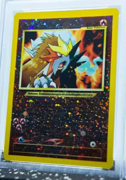 PSA 7 ENTEI #34 Reverse Holo Swirl Black Star Movie Promo 2001 - Pokemon Card - Image 2