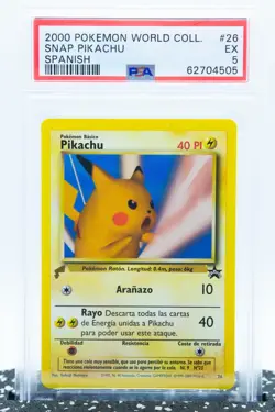 PSA 5 SNAP PIKACHU #26 Spanish World Collection 2000 Promo - Pokemon Card WOTC - Image 1