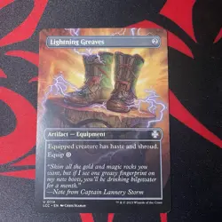 MTG Lightning Greaves Commander Lost Caverns of Ixalan 0114 Borderless - Image 2