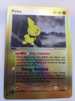 Pichu Ex Reverse Holo Base Pokemon Card WOTC NM - Image 1