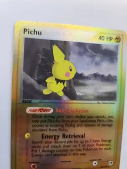 Pichu Ex Reverse Holo Base Pokemon Card WOTC NM - Image 2