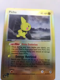 Pichu Ex Reverse Holo Base Pokemon Card WOTC NM - Image 3