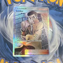 Pokemon Looker Full Art Ultra Rare Holo 152/156 Sm-Ultra Prism Trainer TCG - Image 1