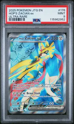 2025 POKEMON JTG EN-JOURNEY TOGETHER ULTRA RARE #176 HOP'S ZACIAN EX PSA 9 - Image 1