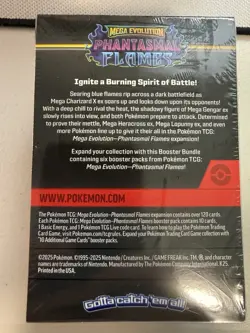 Pokemon TCG Mega Evolution Phantasmal Flames Booster Bundle Sealed - Image 2