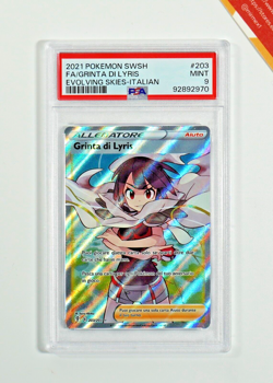 Pokemon PSA 9 Grinta Di Lyris #203 Full Art Evoluzioni Eteree 2021 Italiano - Image 1