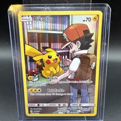Pokemon Sun & Moon Pikachu Secret Rare Full Art | Cosmic Eclipse | RAW - Image 1