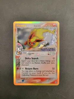 2005 Pokemon Flareon EX Delta Species #5/113 Holo Rare Reverse Stamped - Image 1