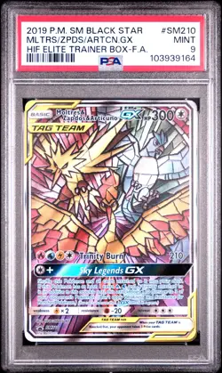 2019 POKEMON SM BLACK STAR PROMO #SM210 MLTRS/ZPDS/ARTCN.GX PSA 9 - Image 1
