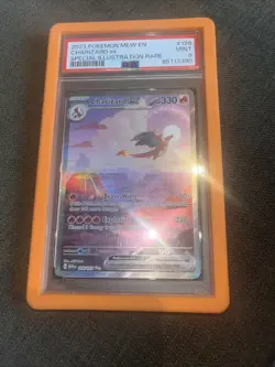 Pokemon 2023 EN-Mew Special Illustration Rare Charizard EX 199/165 PSA 9 - Image 1