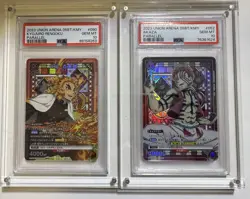 Union Arena Demon Slayer Rengoku & Akaza Parallel PSA 10 Bundle - Image 1