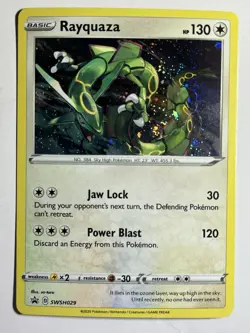 Pokemon TCG Rayquaza SWSH029 Black Star Promo Pixie Cosmos Holo Rare Card NM - Image 2