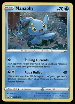 Pokemon Cards Manaphy SWSH275 SWSH Holo Black Star Promo NM - Image 1
